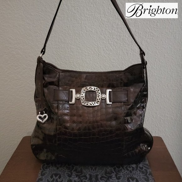 Brighton Handbags - Brighton Embossed Patent Leather Handbag